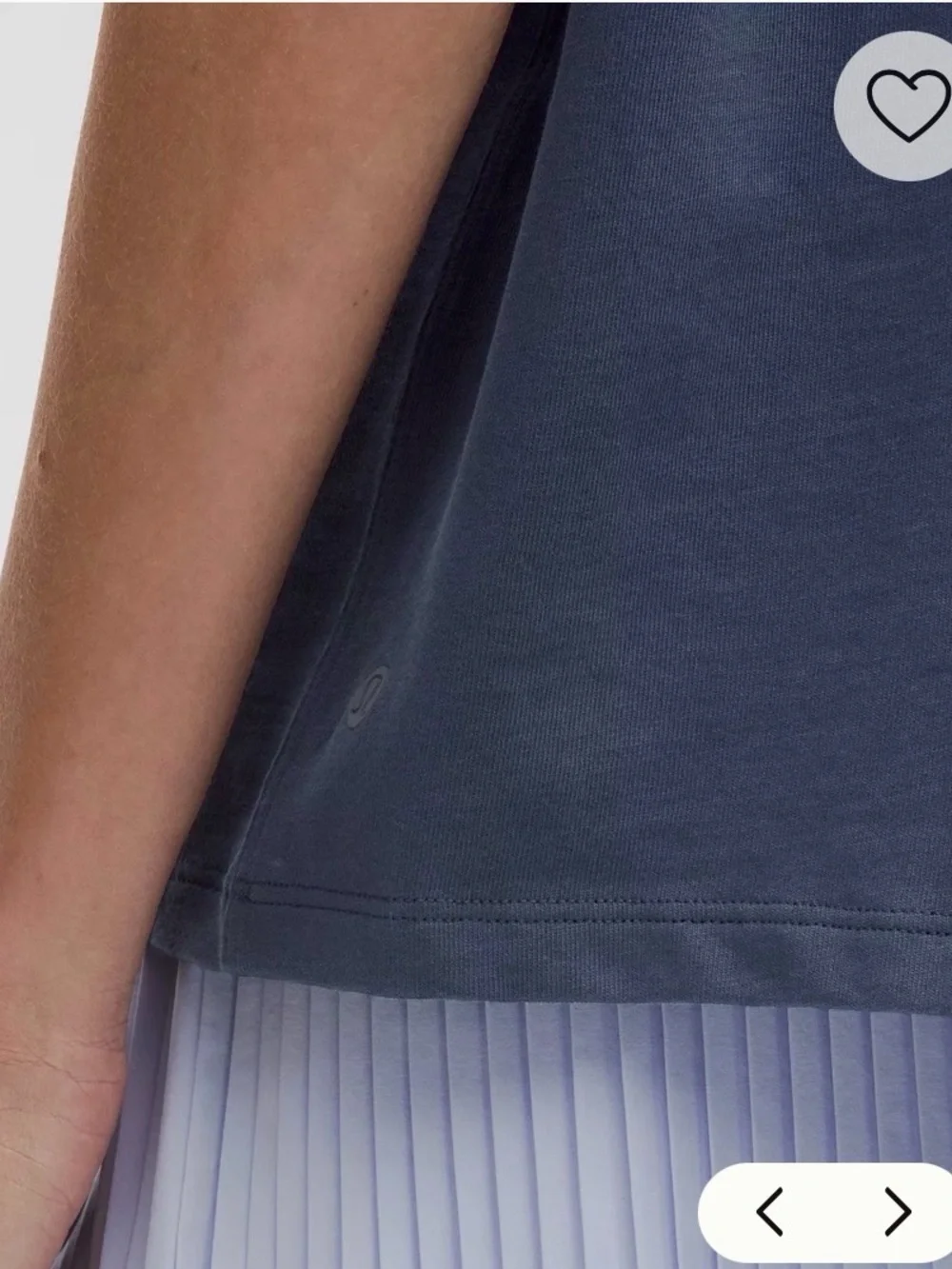 Lululemon Relaxed-Fit Cotton T-Shirt Tennis Club in Club Blue Size 14 - Picture 5 of 7